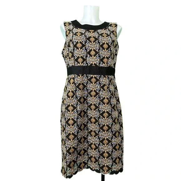 HD in Paris Black and Cream Midi Dress - Picture 5 of 10